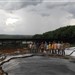 Equipe Qualidade e Conservação de Forragens - USP/ESALQ, no término da montagem de experimento sobre vedação de silos.